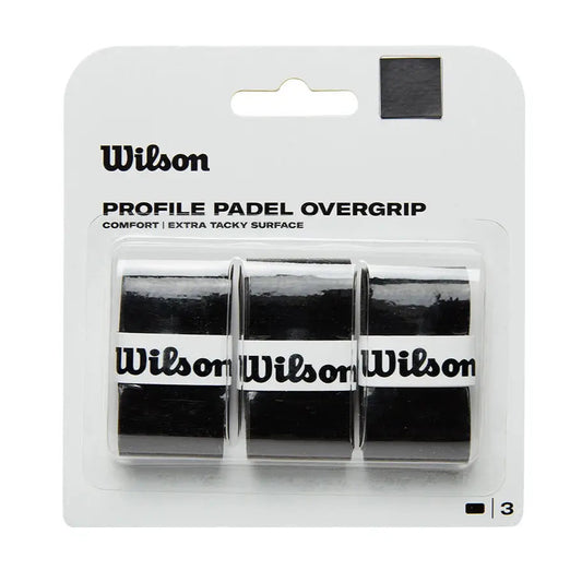 Wilson Profile Padel Overgrip – Black (3 Pack)