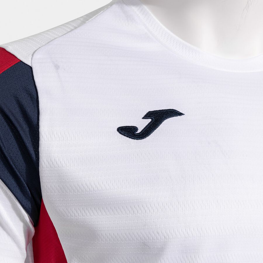 Joma Montreal Short Sleeve Shirt – White/Red