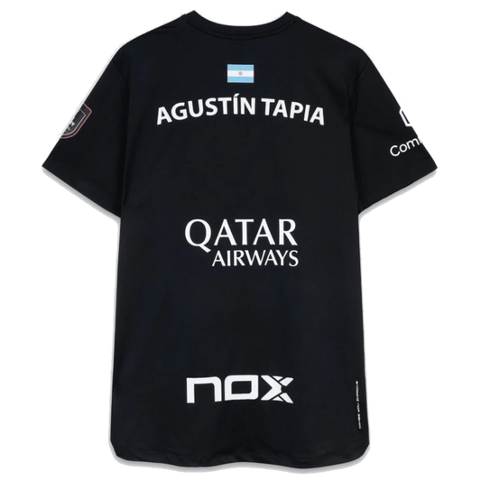 NOX Agustin Tapia 2026 Sponsors AT10 Black T-shirt